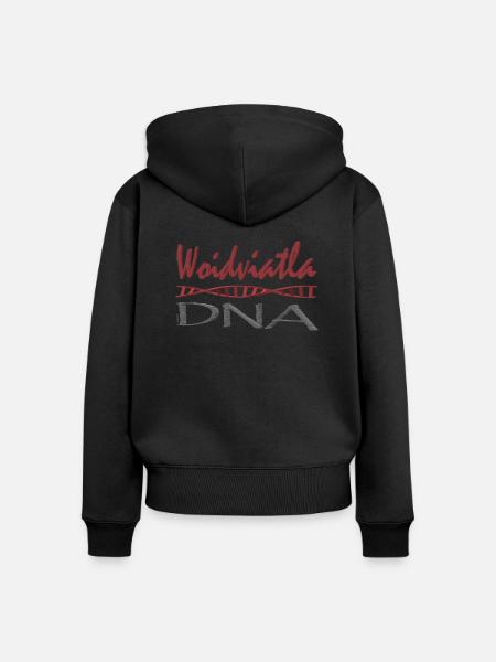 Woidviatla DNA - Frauen Premium Bio Zip Hoodie - Schwarz