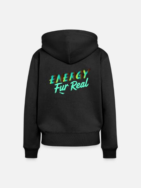 ENERGIE FÜR ECHT - Frauen Premium Bio Zip Hoodie - Schwarz