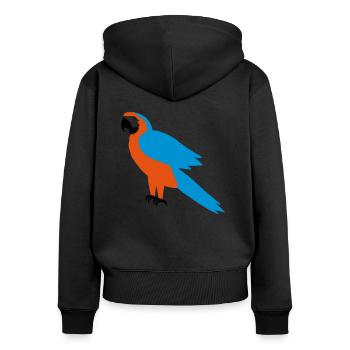 Parrot - Women's Premium Organic Zip Hoodie - black - Back - Julia (174cm)