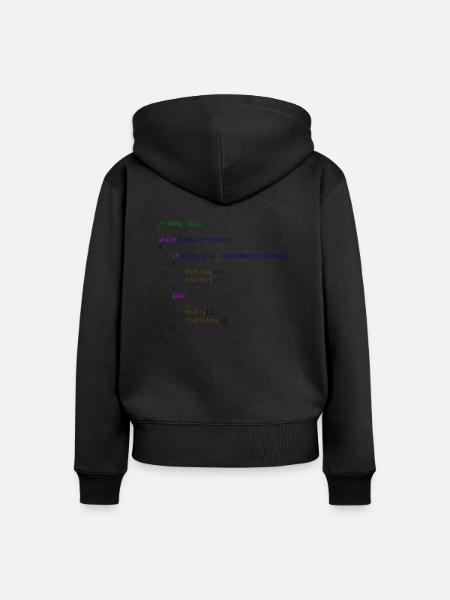 Baby logic Programmierer Geschenkidee - Frauen Premium Bio Zip Hoodie - Schwarz