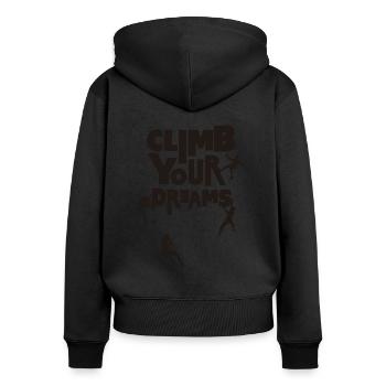 Scale your dreams - Women's Premium Organic Zip Hoodie - black - Back - Julia (174cm)
