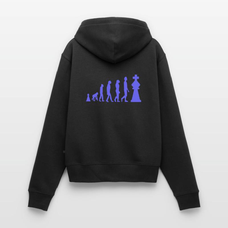 Chess Evolution Chess Funny Women's Premium Organic Zip Hoodie