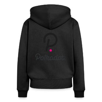 Polkadot crypto - Women's Premium Organic Zip Hoodie - black - Back - Julia (174cm)