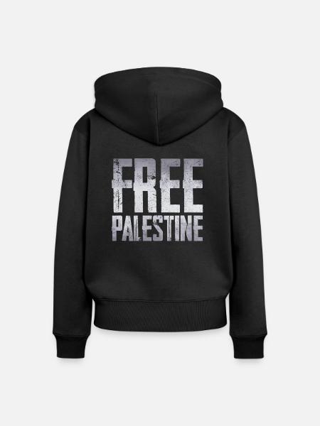 Freies Palästina - Frauen Premium Bio Zip Hoodie - Schwarz