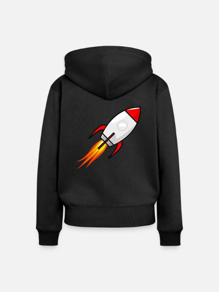 Rocket - Frauen Premium Bio Zip Hoodie - Schwarz