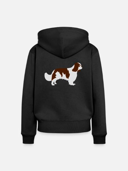 Cavalier King Charles Spaniel - Frauen Premium Bio Zip Hoodie - Schwarz