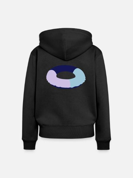 schwimmring - Frauen Premium Bio Zip Hoodie - Schwarz