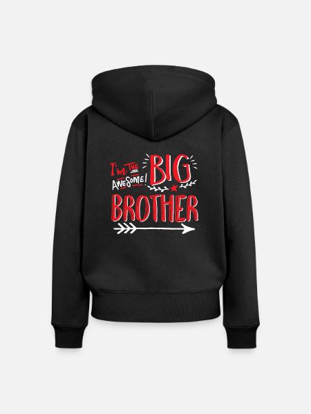 Big Brothers T-Shirt - Frauen Premium Bio Zip Hoodie - Schwarz