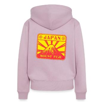 Japan travel - Women's Premium Organic Zip Hoodie - dusky pink - Back - Julia (174cm)