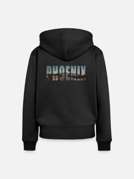 phoenix - Frauen Premium Bio Zip Hoodie - Schwarz