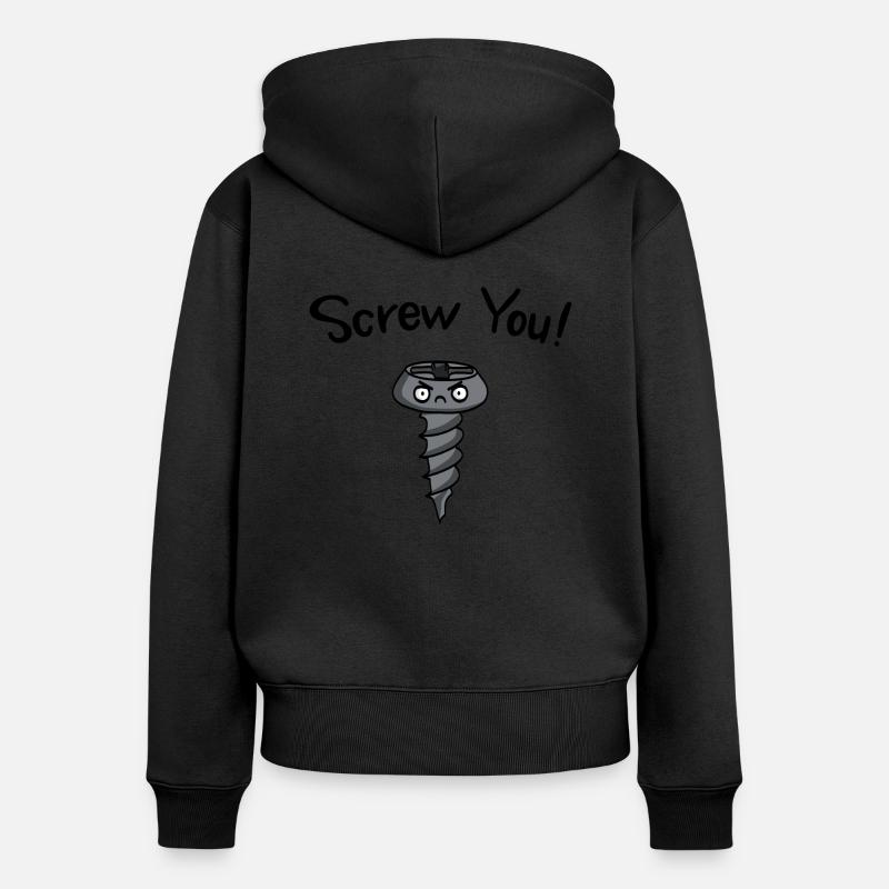 Vis-toi! Idée de cadeau sage - Sweat à capuche zippé Premium bio Femme - noir