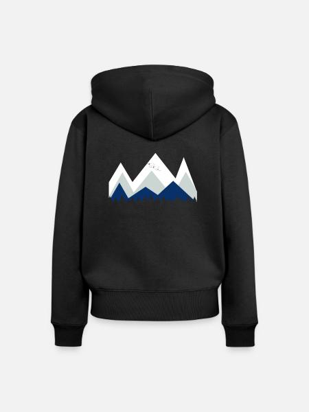 Ski - Frauen Premium Bio Zip Hoodie - Schwarz