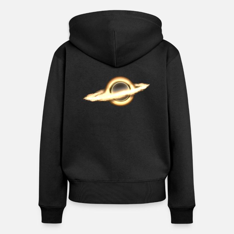 Black Hole, Infinity, Outer Space, Science Fiction - Women's Premium Organic Zip Hoodie - black