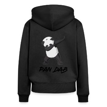 Panda Dance DAB - Women's Premium Organic Zip Hoodie - black - Back - Julia (174cm)