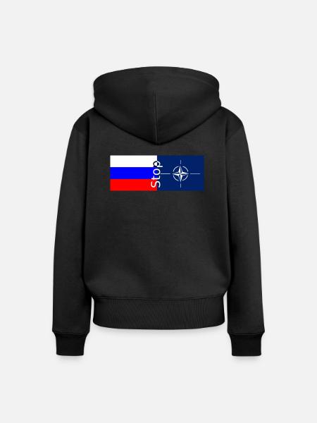 Nato Russland - Frauen Premium Bio Zip Hoodie - Schwarz