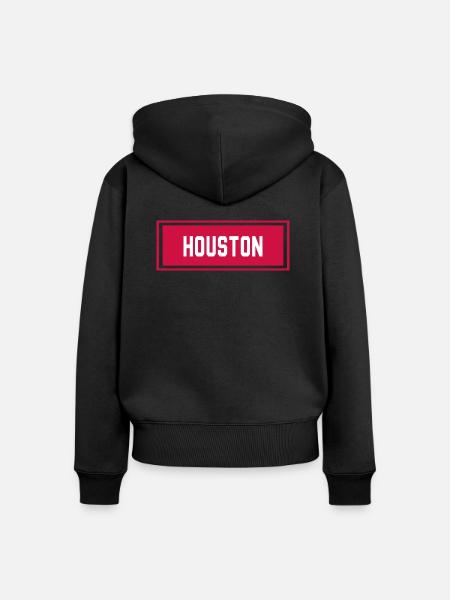Houston - Frauen Premium Bio Zip Hoodie - Schwarz