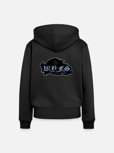 Monarchie wyfs - Frauen Premium Bio Zip Hoodie - Schwarz