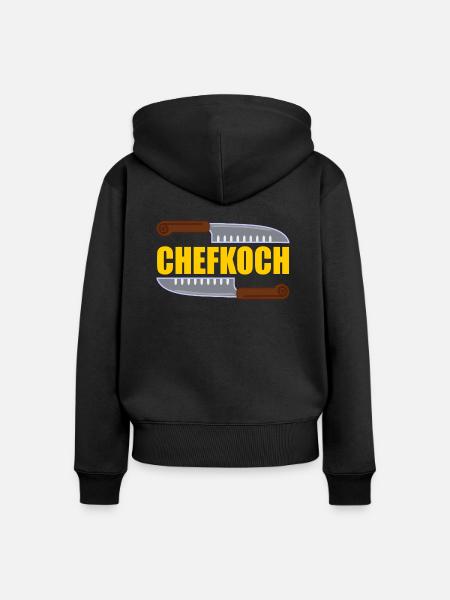 Chefkoch - Frauen Premium Bio Zip Hoodie - Schwarz
