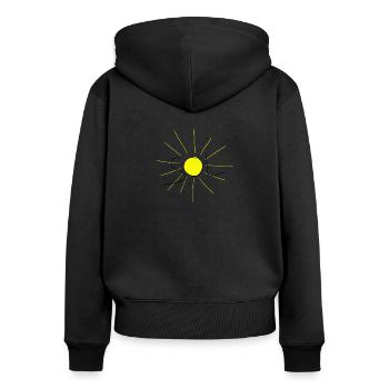 SONNE holiday-ready - Women's Premium Organic Zip Hoodie - black - Back - Julia (174cm)