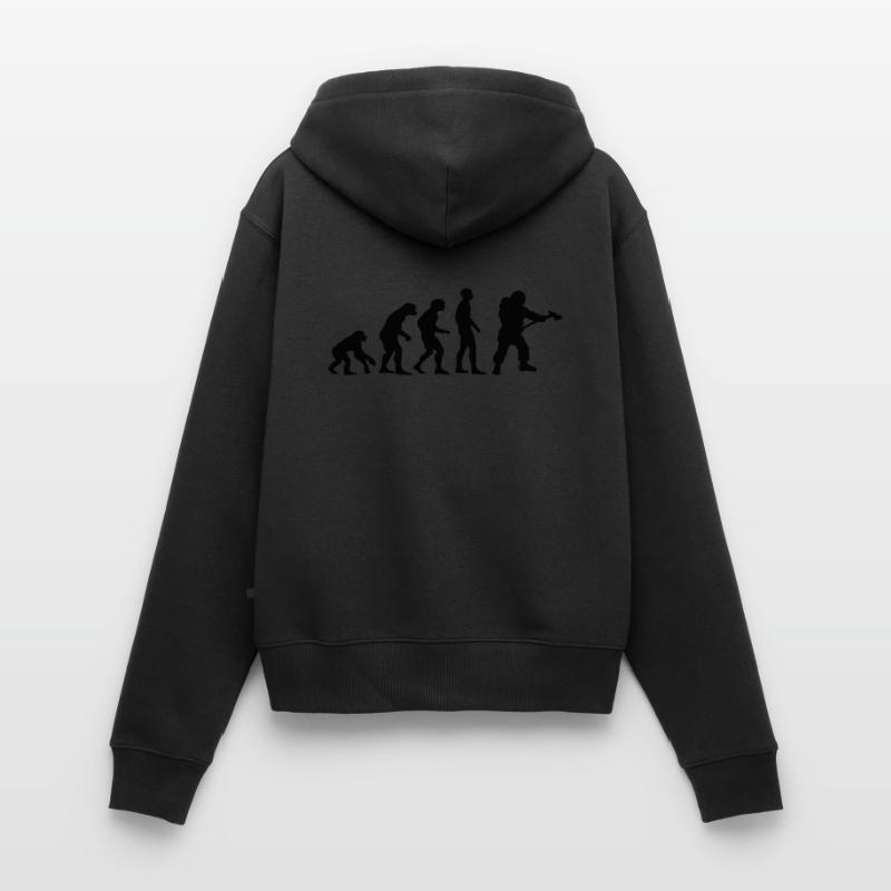 evolution Feuerwehrmann Frauen Premium Bio Zip Hoodie