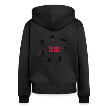Decathlon, athlétisme - Sweat à capuche zippé Premium bio Femme - noir - Dos - Julia (174cm)