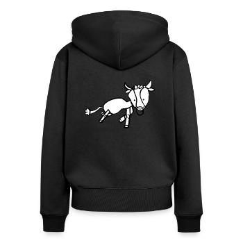 Torro Kid-z - Sweat à capuche zippé Premium bio Femme - noir - Dos - Julia (174cm)