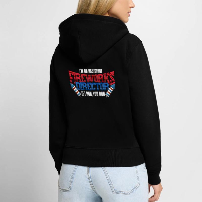 Funny fireworks pyrotechnician saying Women's Premium Organic Zip Hoodie