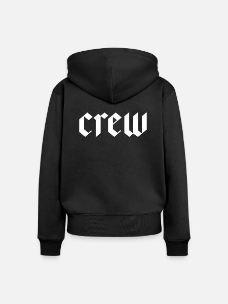 crew - Frauen Premium Bio Zip Hoodie - Schwarz