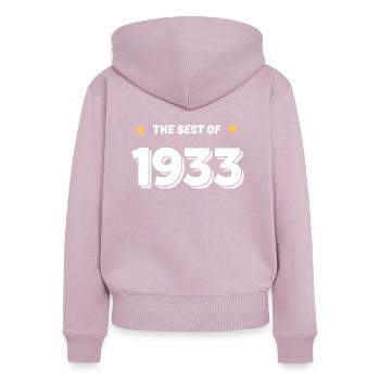 Best of 1933 - Women's Premium Organic Zip Hoodie - dusky pink - Back - Julia (174cm)
