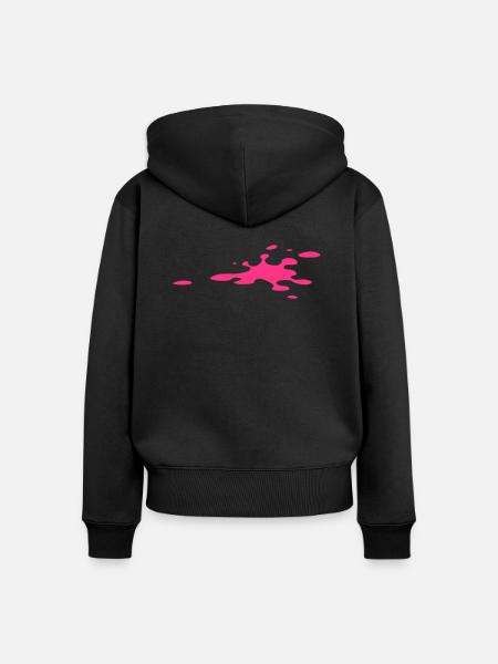 Fleck - Frauen Premium Bio Zip Hoodie - Schwarz