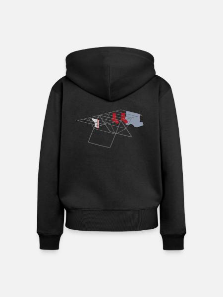 Wäsche - Frauen Premium Bio Zip Hoodie - Schwarz