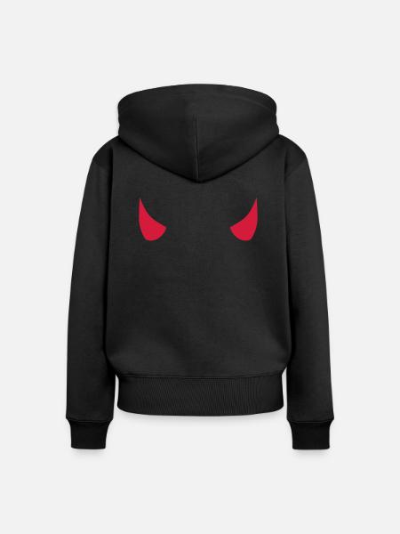 Teufel - Frauen Premium Bio Zip Hoodie - Schwarz