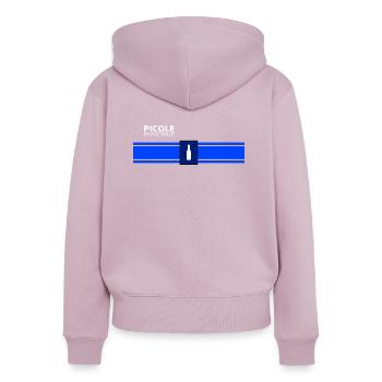 picole municipale - Frauen Premium Bio Zip Hoodie - Altrosa - Hinten - Julia (174cm)