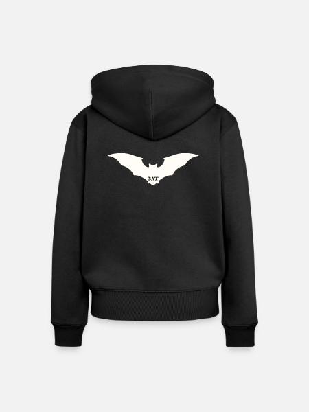 BAT BAT 2 - Frauen Premium Bio Zip Hoodie - Schwarz