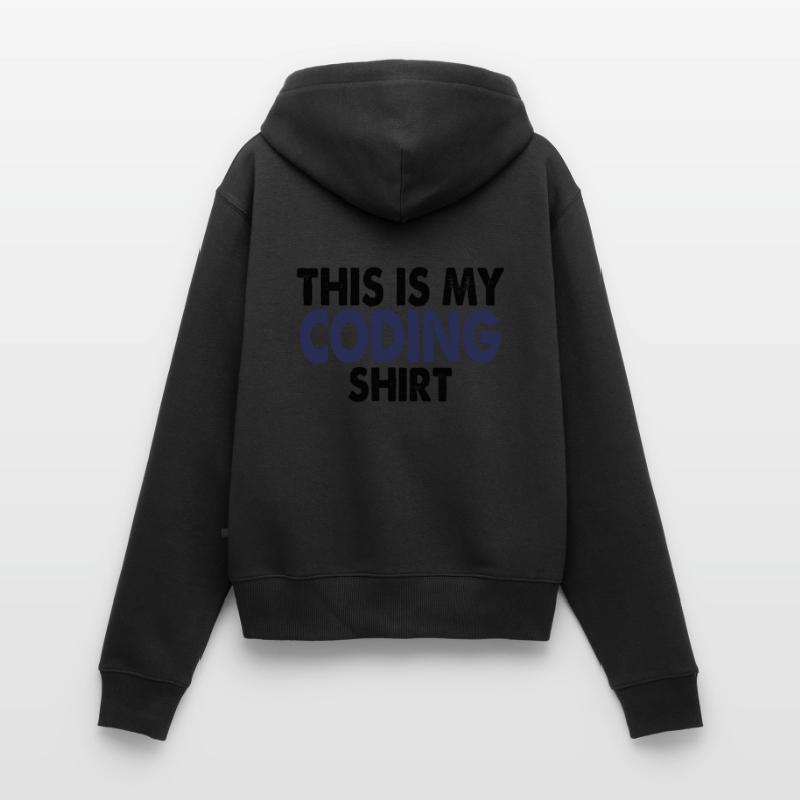 Coding Nerd Computer programmieren Frauen Premium Bio Zip Hoodie