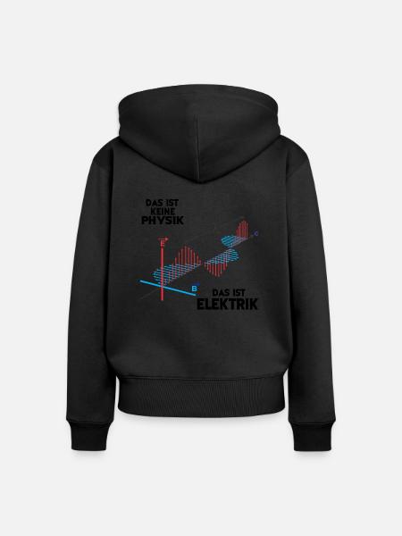 Elektrik Elektriker Handwerk Handwerker Physik - Frauen Premium Bio Zip Hoodie - Schwarz
