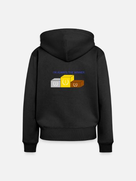 Gewinner - Frauen Premium Bio Zip Hoodie - Schwarz