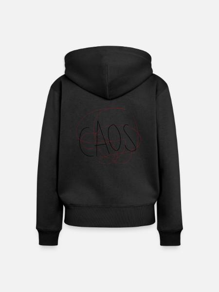 CHAOS - Frauen Premium Bio Zip Hoodie - Schwarz