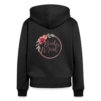 Demoiselle d'honneur - demoiselle d'honneur - Sweat à capuche zippé Premium bio Femme - noir - Dos - Julia (174cm)