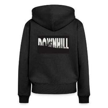 MTB downhill - Women's Premium Organic Zip Hoodie - black - Back - Julia (174cm)