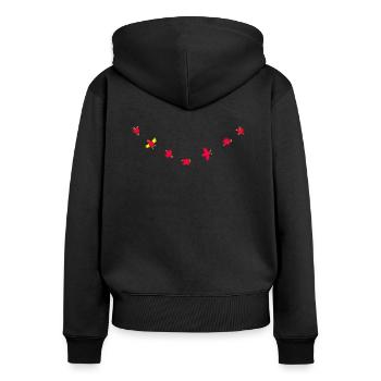 Birdies - Sweat à capuche zippé Premium bio Femme - noir - Dos - Julia (174cm)