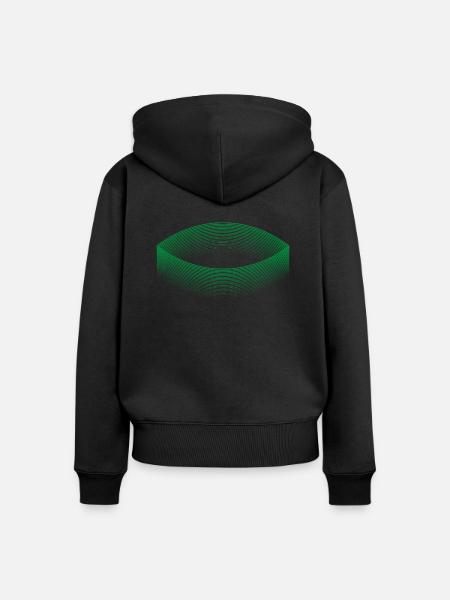 Stadion der Träume (grün) - Frauen Premium Bio Zip Hoodie - Schwarz