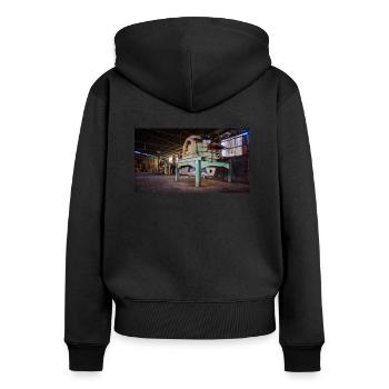 Urbex Photography | Abandoned rusty machine - Women's Premium Organic Zip Hoodie - black - Back - Julia (174cm)