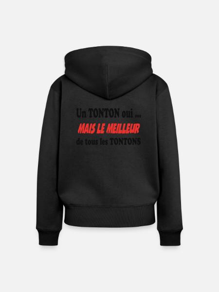 ONKEL - Frauen Premium Bio Zip Hoodie - Schwarz