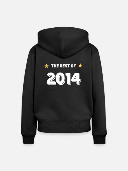 Das Beste aus 2014 - Frauen Premium Bio Zip Hoodie - Schwarz