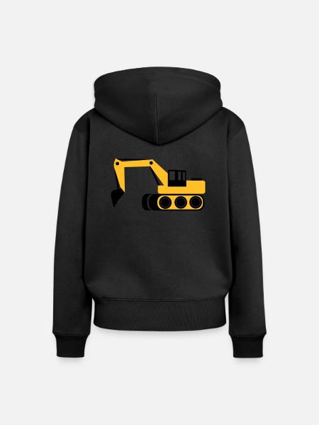 Bagger - Frauen Premium Bio Zip Hoodie - Schwarz