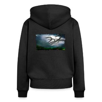 Gigantic Hydra creature Greek mythology - Women's Premium Organic Zip Hoodie - black - Back - Julia (174cm)