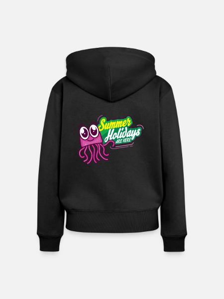 Sommerferien - Frauen Premium Bio Zip Hoodie - Schwarz
