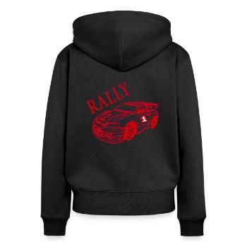 Rally car - Women's Premium Organic Zip Hoodie - black - Back - Julia (174cm)
