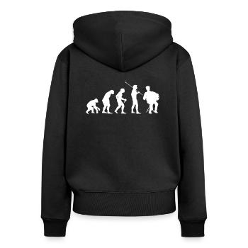 Accordion Evolution Accordion Accordion Player - Women's Premium Organic Zip Hoodie - black - Back - Julia (174cm)